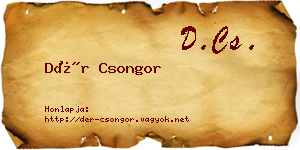 Dér Csongor névjegykártya
